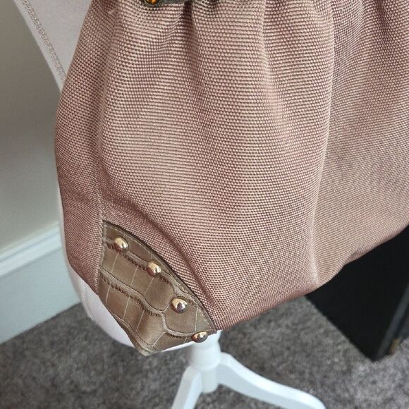 Elegant Tan Women's Bag with Studded Details - Picture 4 of 10
